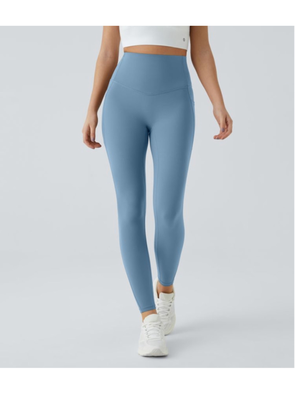 Halara UltraSculpt™ High Waisted Tummy Control Leggings in Light Blue Size XS